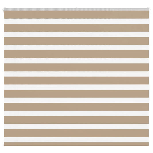 vidaXL Zebra Blind Sand Brown 155x150 cm Fabric Width 150.9 cm