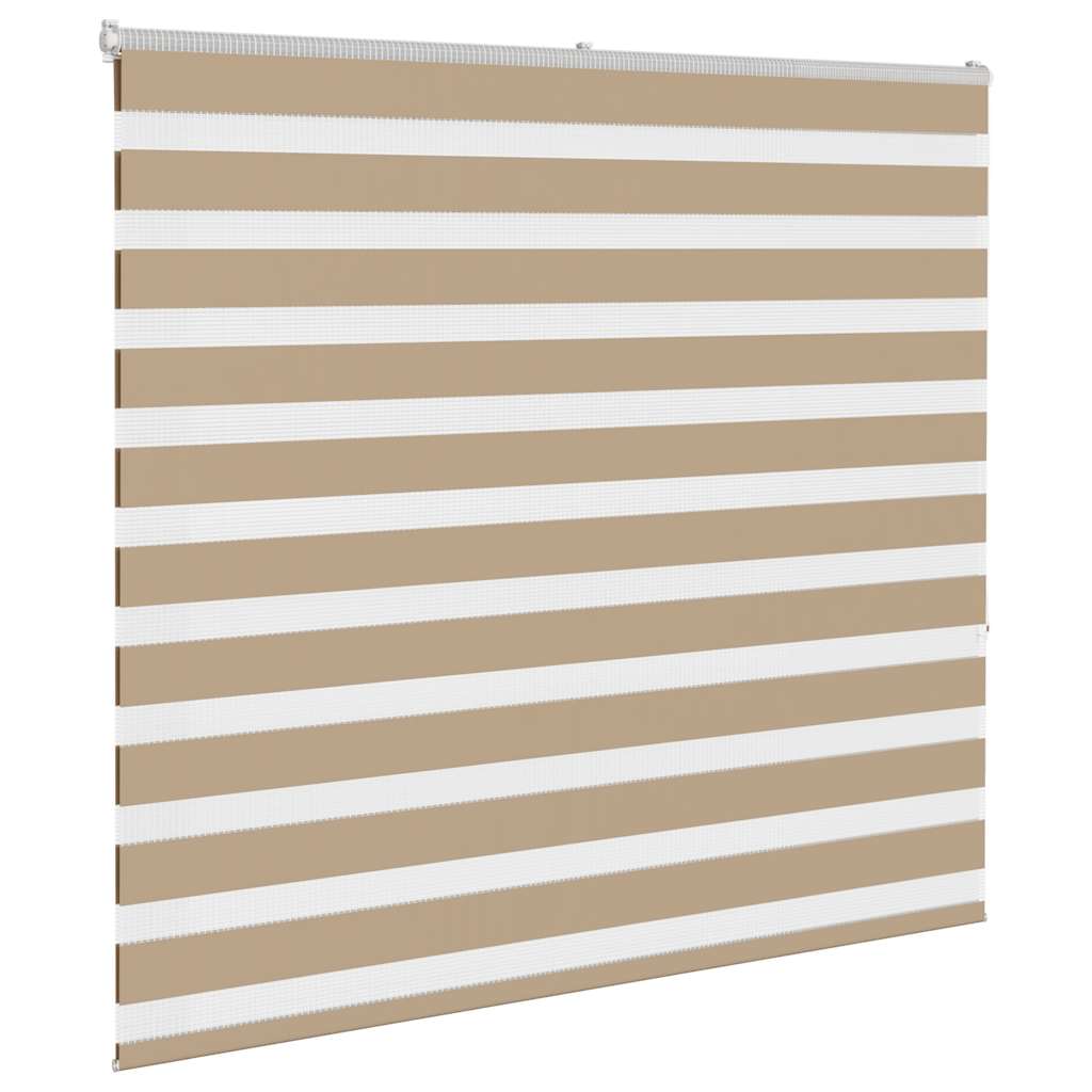 vidaXL Zebra Blind Sand Brown 155x150 cm Fabric Width 150.9 cm