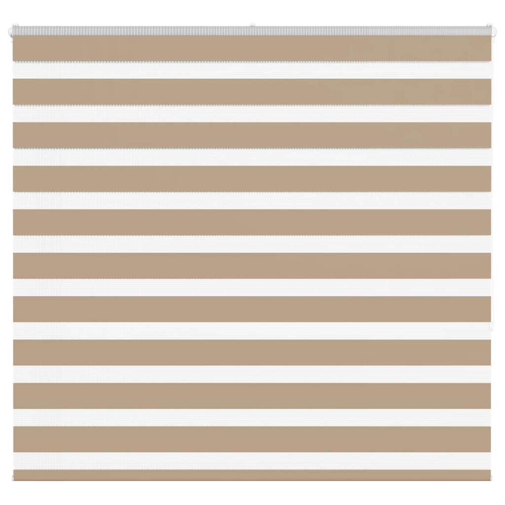vidaXL Zebra Blind Sand Brown 160x150 cm Fabric Width 155.9 cm Polyester