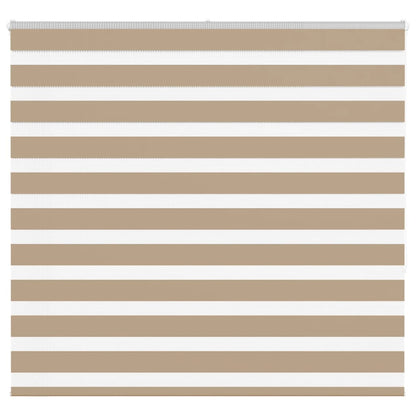 vidaXL Zebra Blind Sand Brown 160x150 cm Fabric Width 155.9 cm Polyester