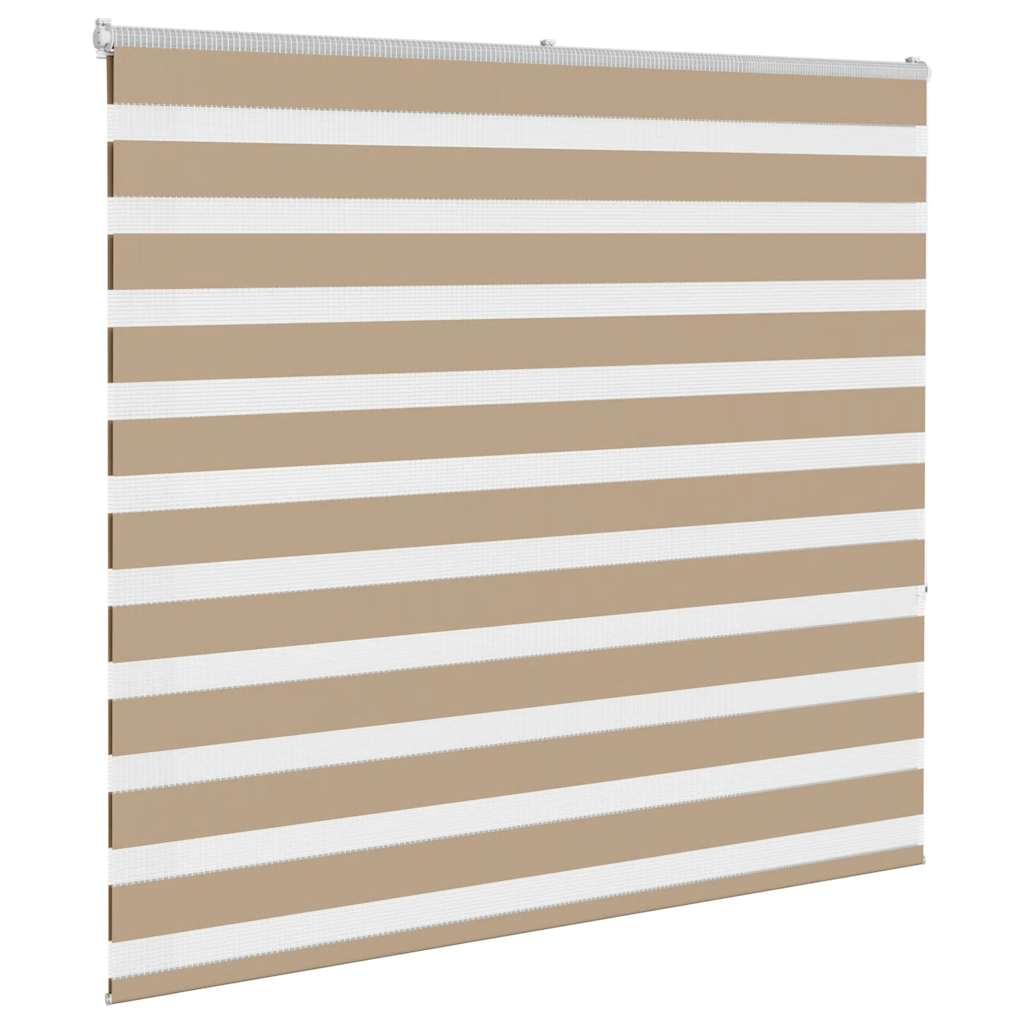 vidaXL Zebra Blind Sand Brown 160x150 cm Fabric Width 155.9 cm