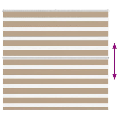 vidaXL Zebra Blind Sand Brown 160x150 cm Fabric Width 155.9 cm