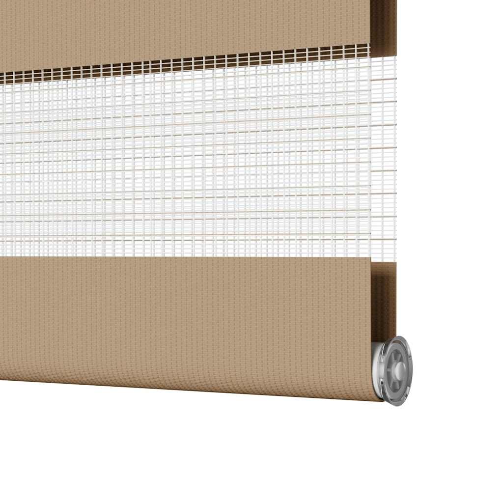 vidaXL Zebra Blind Sand Brown 165x150 cm Fabric Width 160.9 cm