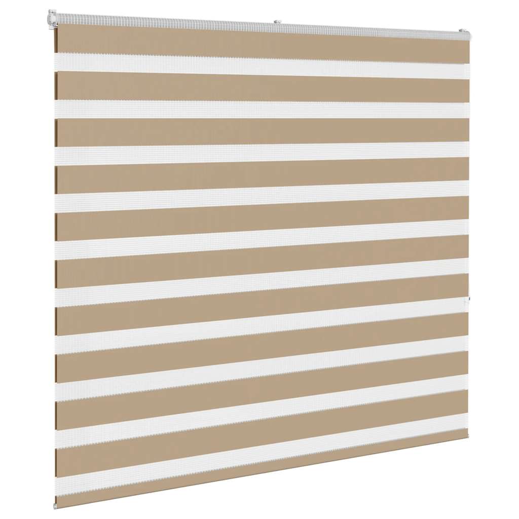 vidaXL Zebra Blind Sand Brown 165x150 cm Fabric Width 160.9 cm