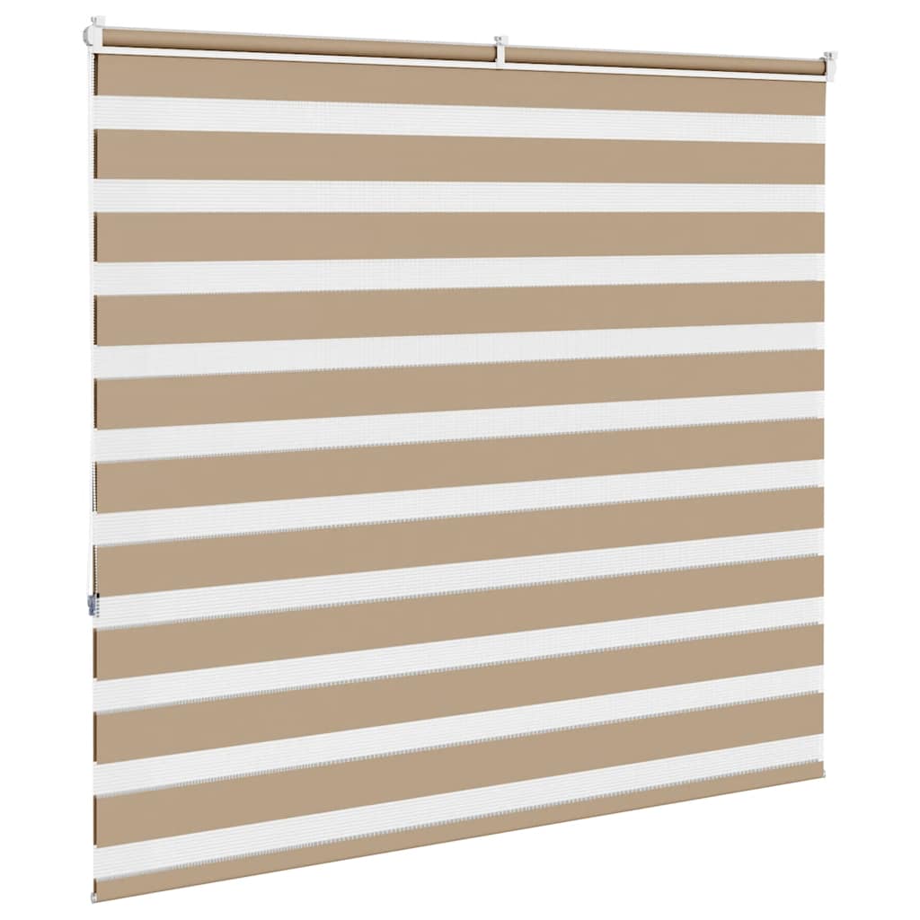 vidaXL Zebra Blind Sand Brown 165x150 cm Fabric Width 160.9 cm