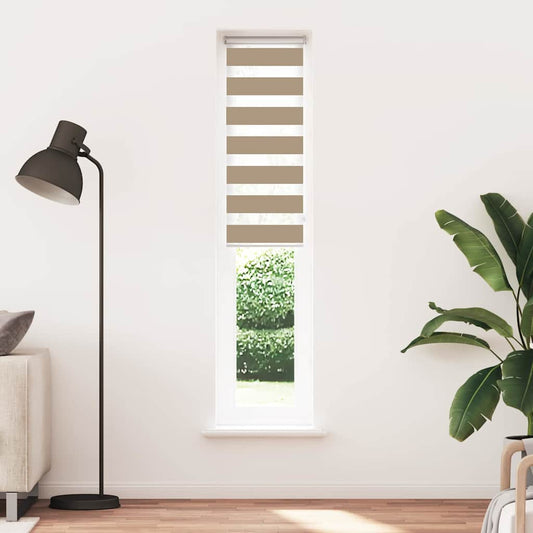 vidaXL Zebra Blind Sand Brown 40x200 cm Fabric Width 35,9 cm Polyester