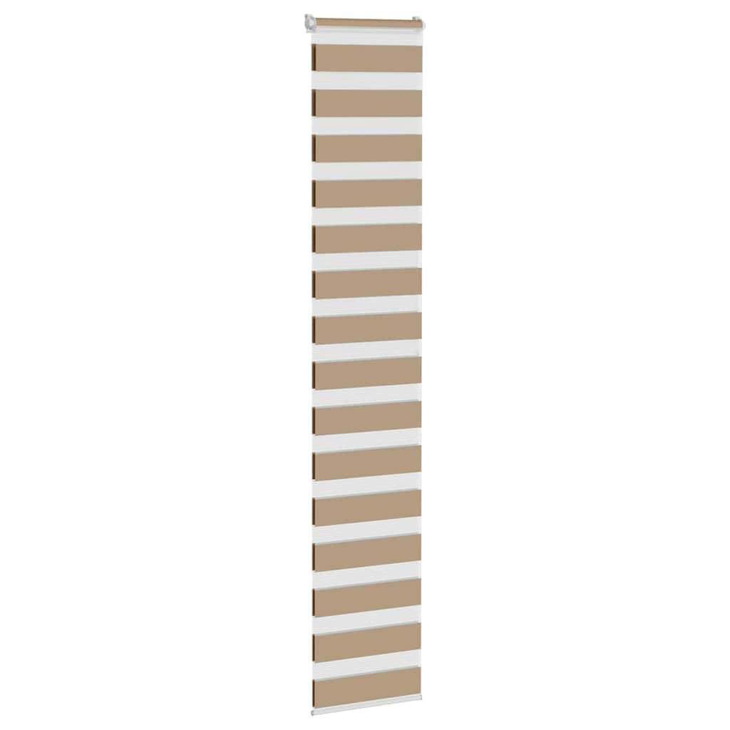 vidaXL Zebra Blind Sand Brown 40x200 cm Fabric Width 35.9 cm Polyester