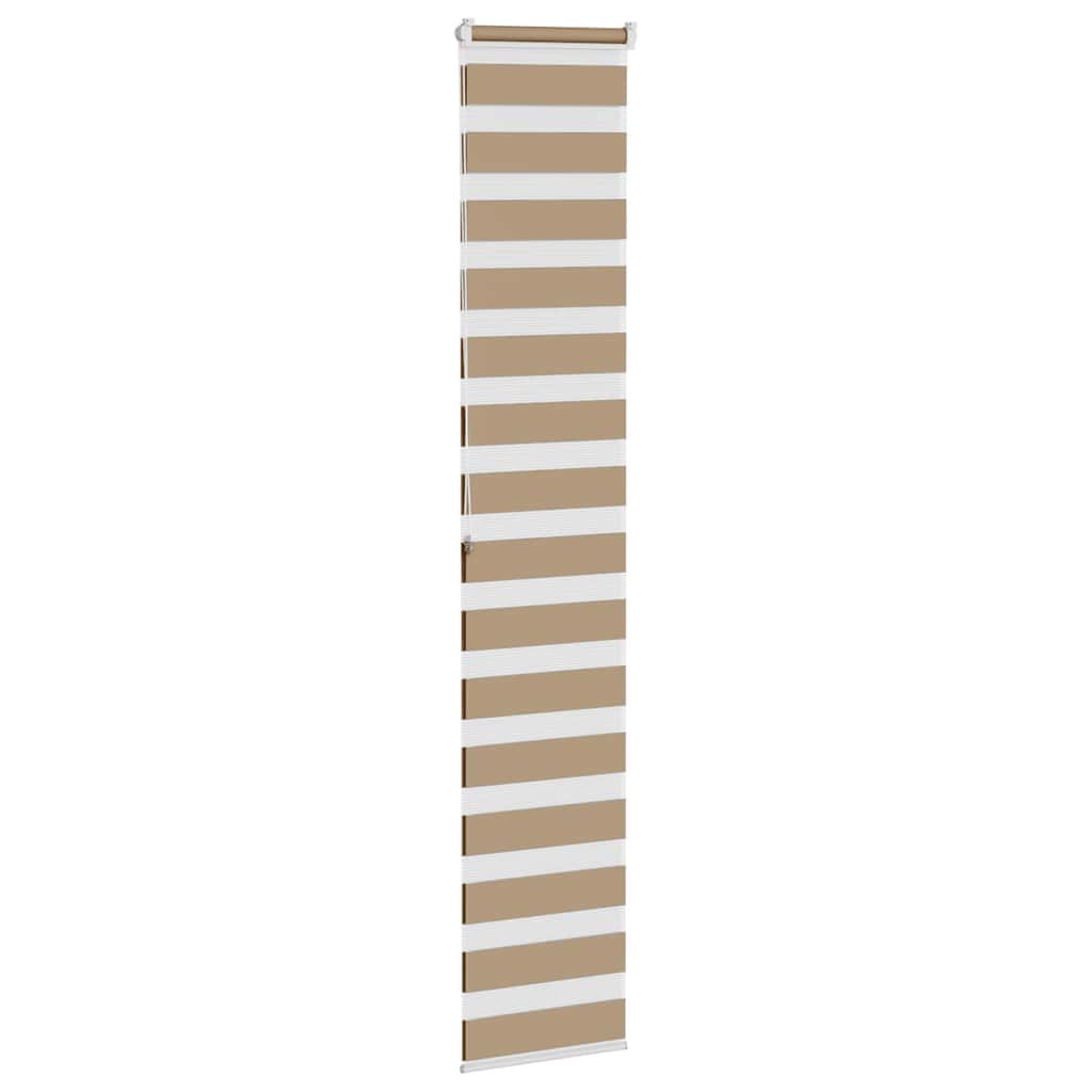 vidaXL Zebra Blind Sand Brown 40x200 cm Fabric Width 35.9 cm Polyester