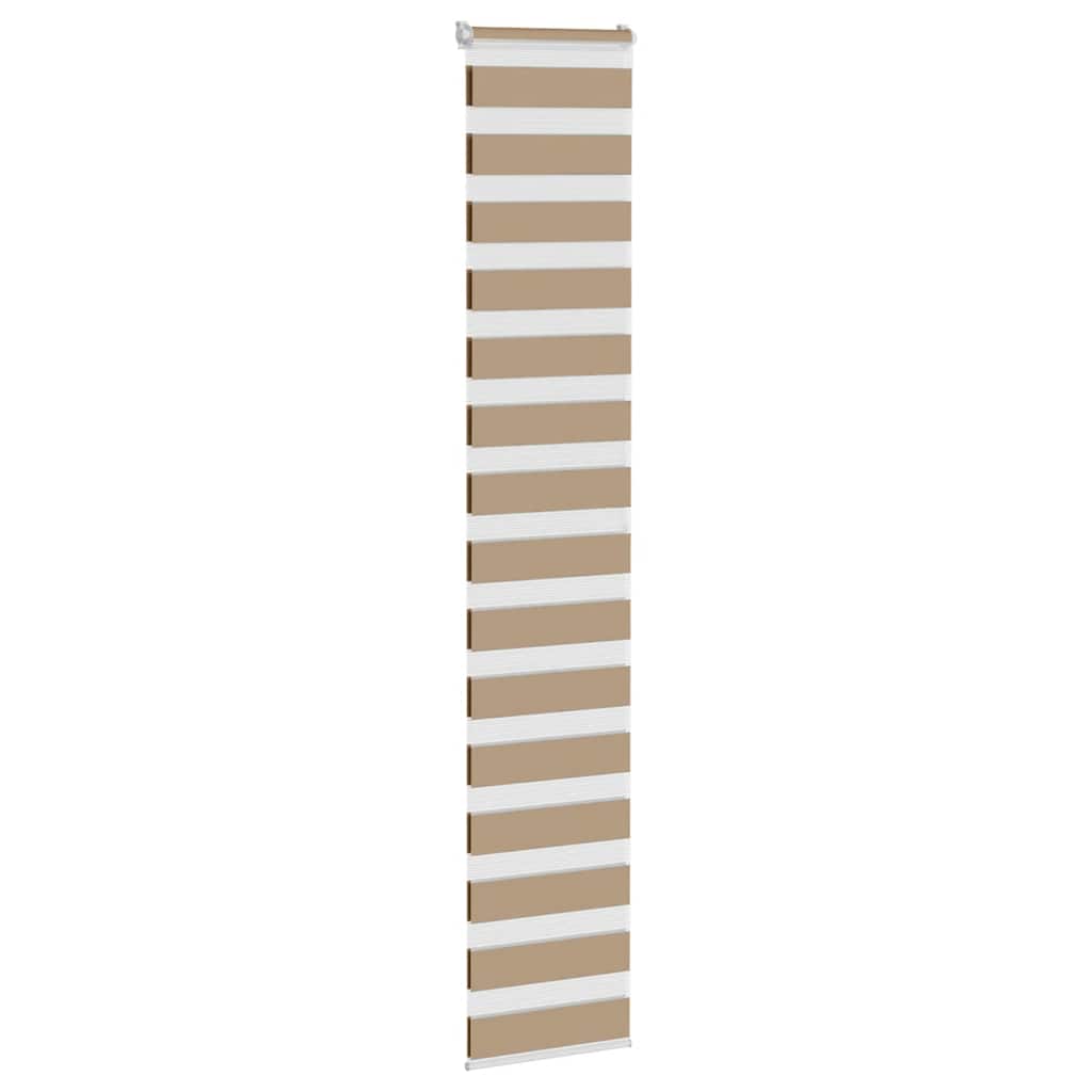vidaXL Zebra Blind Sand Brown 45x200 cm Fabric Width 40,9 cm Polyester