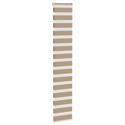 vidaXL Zebra Blind Sand Brown 45x200 cm Fabric Width 40,9 cm Polyester