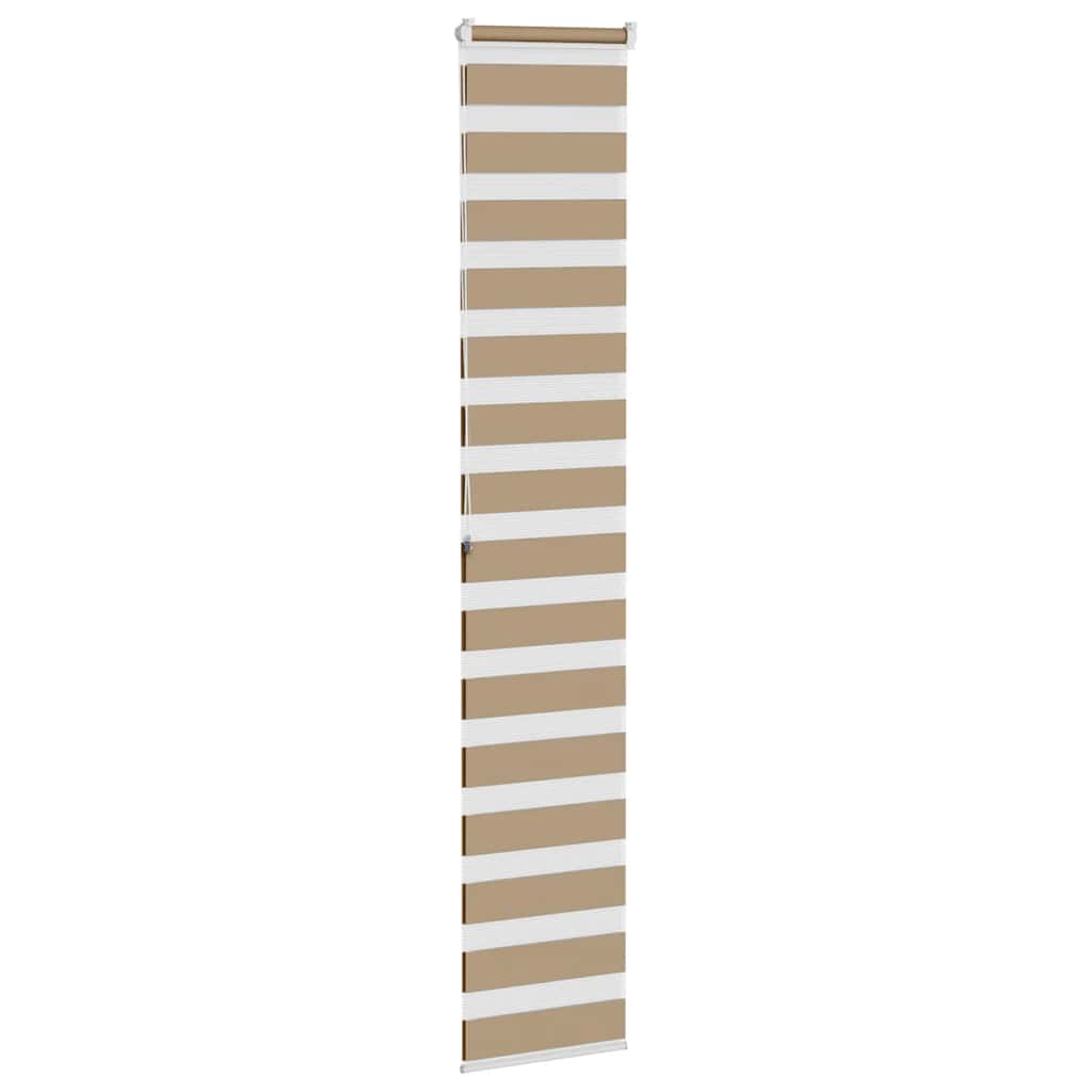 vidaXL Zebra Blind Sand Brown 45x200 cm Fabric Width 40,9 cm Polyester