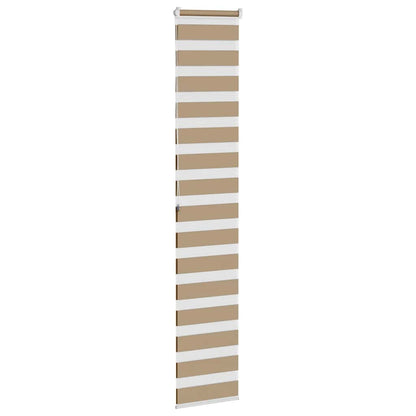 vidaXL Zebra Blind Sand Brown 45x200 cm Fabric Width 40,9 cm Polyester