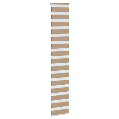 vidaXL Zebra Blind Sand Brown 50x200 cm Fabric Width 45.9 cm Polyester