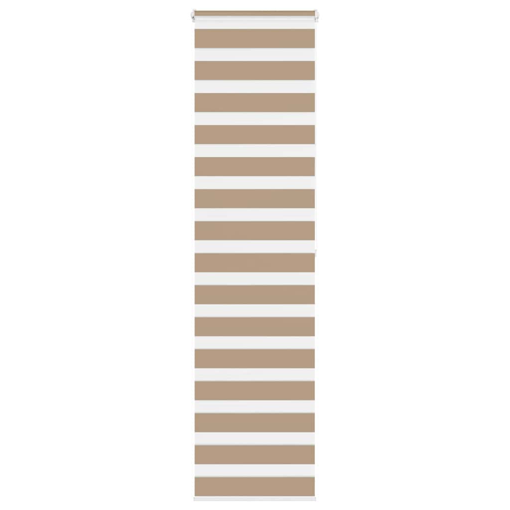 vidaXL Zebra Blind Sand Brown 55x200 cm Fabric Width 50.9 cm Polyester