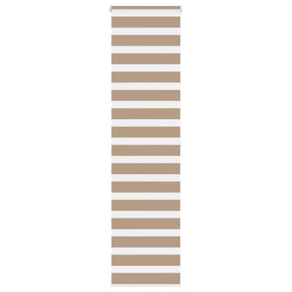 vidaXL Zebra Blind Sand Brown 55x200 cm Fabric Width 50.9 cm Polyester
