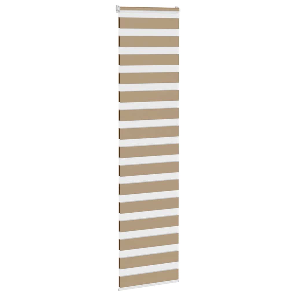 vidaXL Zebra Blind Sand Brown 55x200 cm Fabric Width 50,9 cm Polyester
