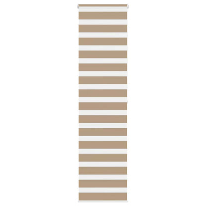vidaXL Zebra Blind Sand Brown 60x200 cm Fabric Width 55,9 cm Polyester