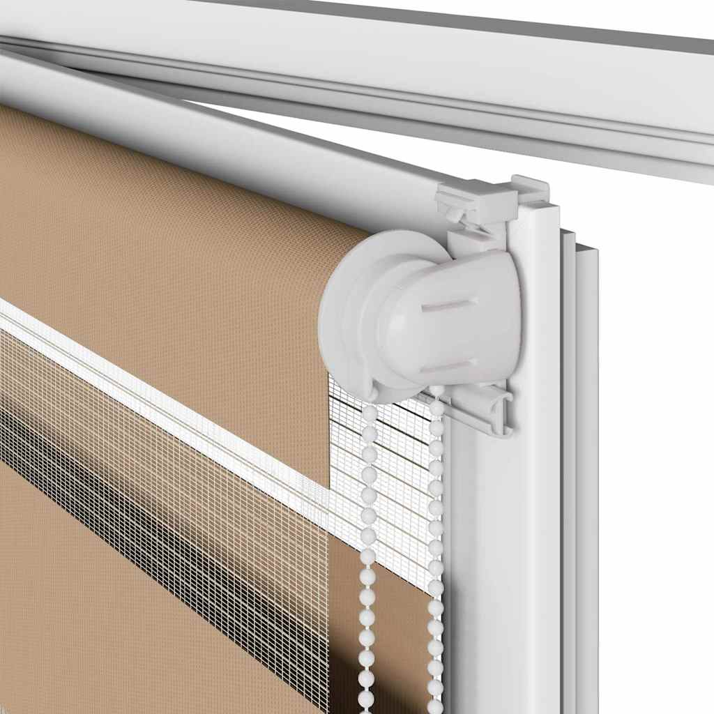 vidaXL Zebra Blind Sand Brown 60x200 cm Fabric Width 55,9 cm Polyester