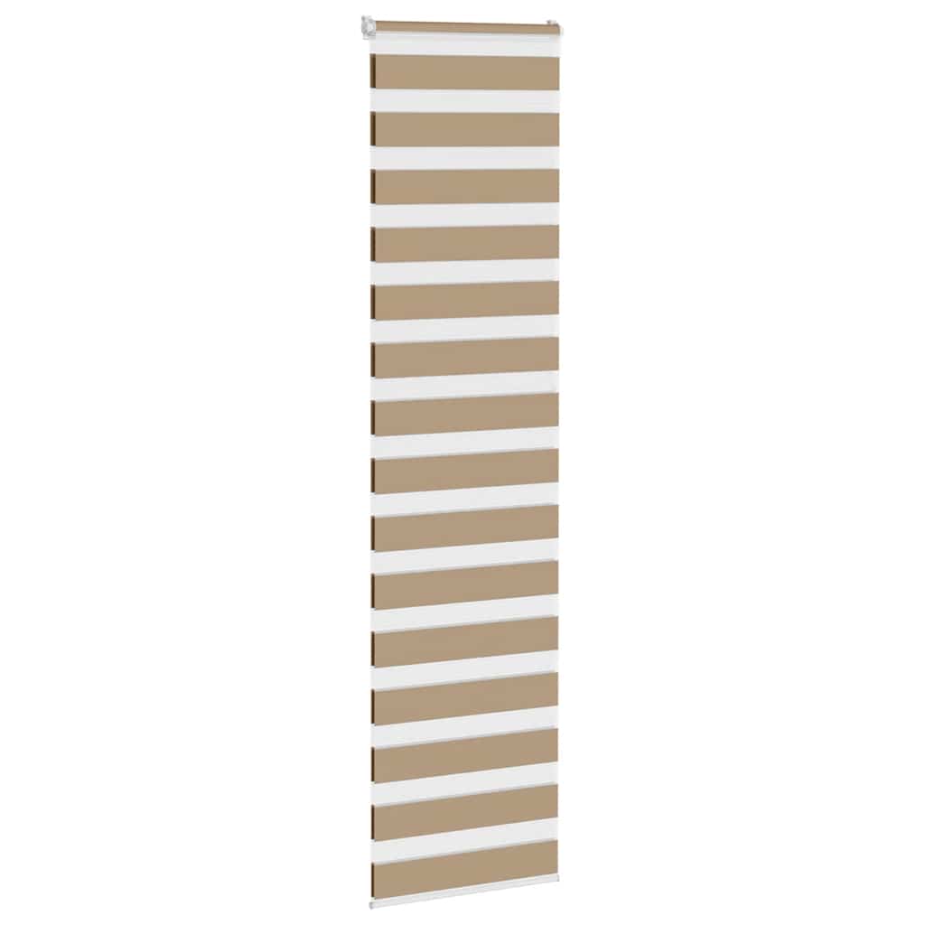 vidaXL Zebra Blind Sand Brown 60x200 cm Fabric Width 55,9 cm Polyester