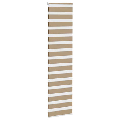 vidaXL Zebra Blind Sand Brown 60x200 cm Fabric Width 55,9 cm Polyester