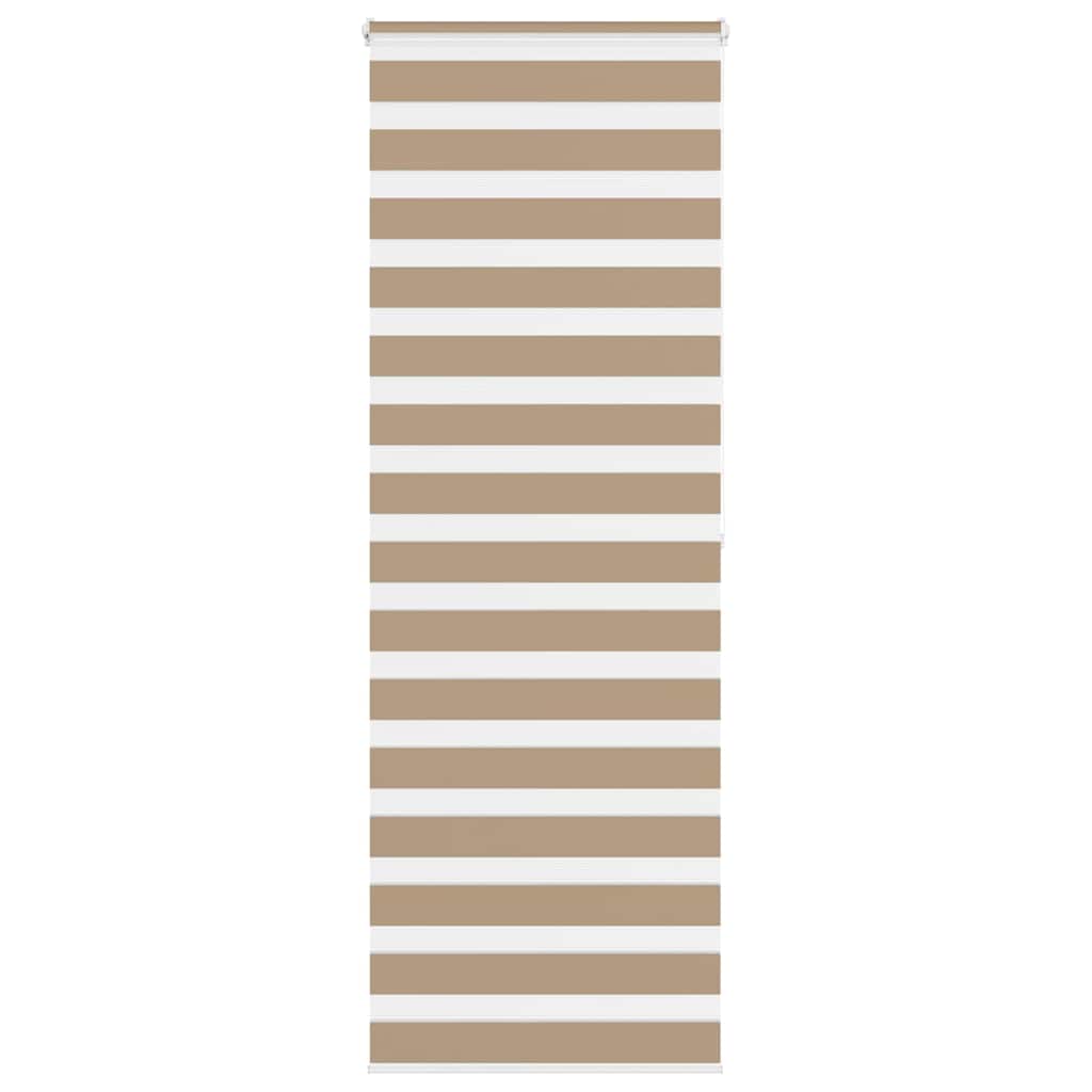 vidaXL Zebra Blind Sand Brown 80x200 cm Fabric Width 75,9 cm Polyester