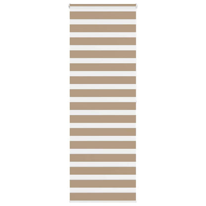vidaXL Zebra Blind Sand Brown 80x200 cm Fabric Width 75,9 cm Polyester