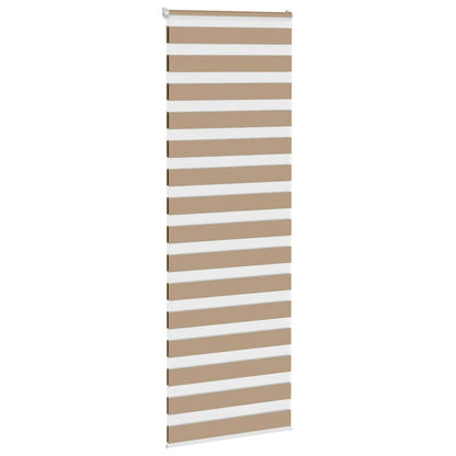 vidaXL Zebra Blind Sand Brown 80x200 cm Fabric Width 75,9 cm Polyester