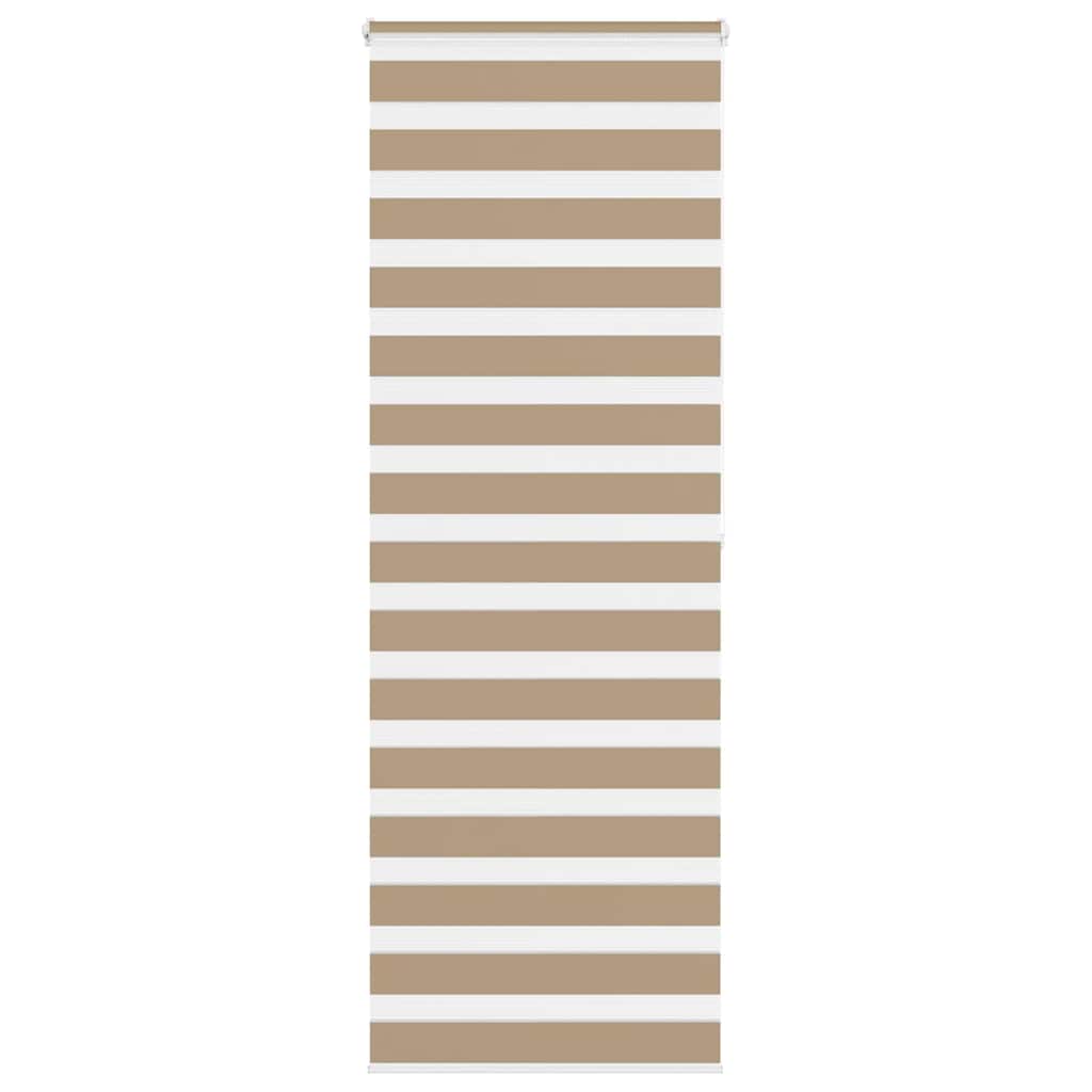 vidaXL Zebra Blind Sand Brown 85x200 cm Fabric Width 80,9 cm Polyester