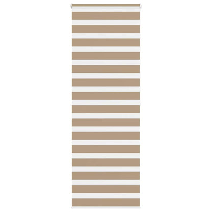 vidaXL Zebra Blind Sand Brown 85x200 cm Fabric Width 80,9 cm Polyester
