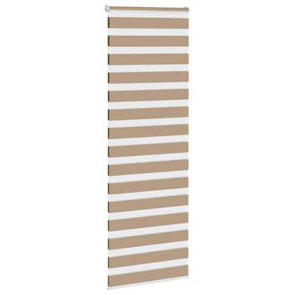 vidaXL Zebra Blind Sand Brown 85x200 cm Fabric Width 80,9 cm Polyester