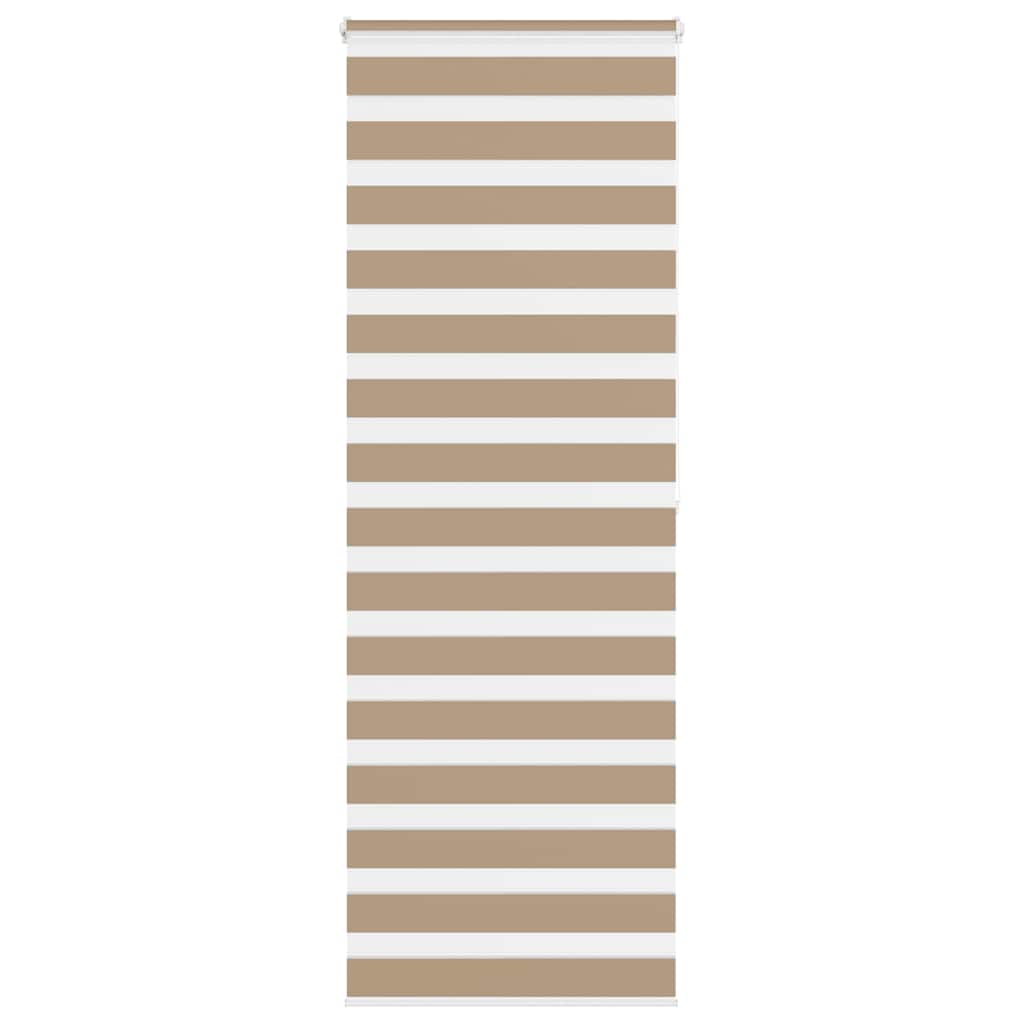 vidaXL Zebra Blind Sand Brown 90x200 cm Fabric Width 85,9 cm Polyester