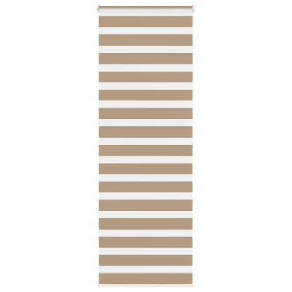 vidaXL Zebra Blind Sand Brown 90x200 cm Fabric Width 85,9 cm Polyester