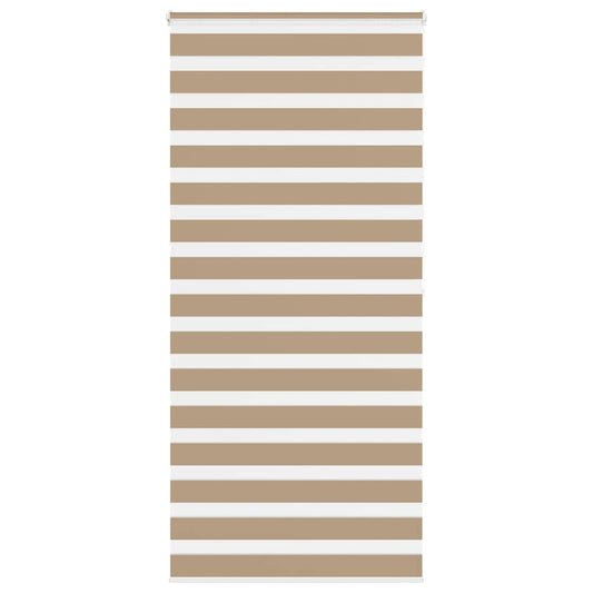 vidaXL Zebra Blind Sand Brown 95x200 cm Fabric Width 90,9 cm Polyester