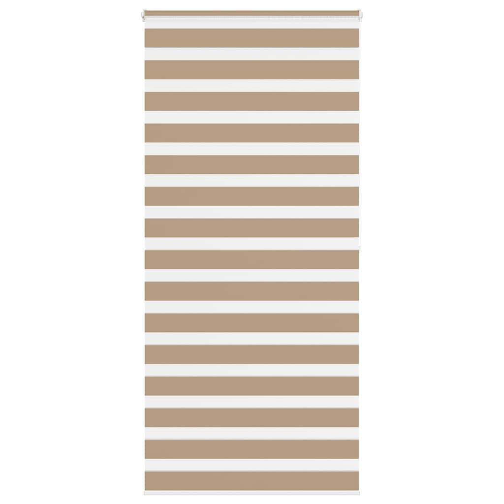 vidaXL Zebra Blind Sand Brown 95x200 cm Fabric Width 90.9 cm Polyester