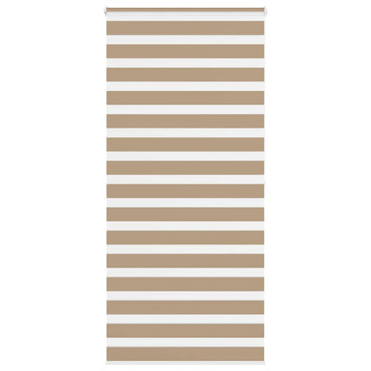vidaXL Zebra Blind Sand Brown 95x200 cm Fabric Width 90.9 cm Polyester