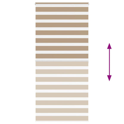 vidaXL Zebra Blind Sand Brown 95x200 cm Fabric Width 90,9 cm Polyester