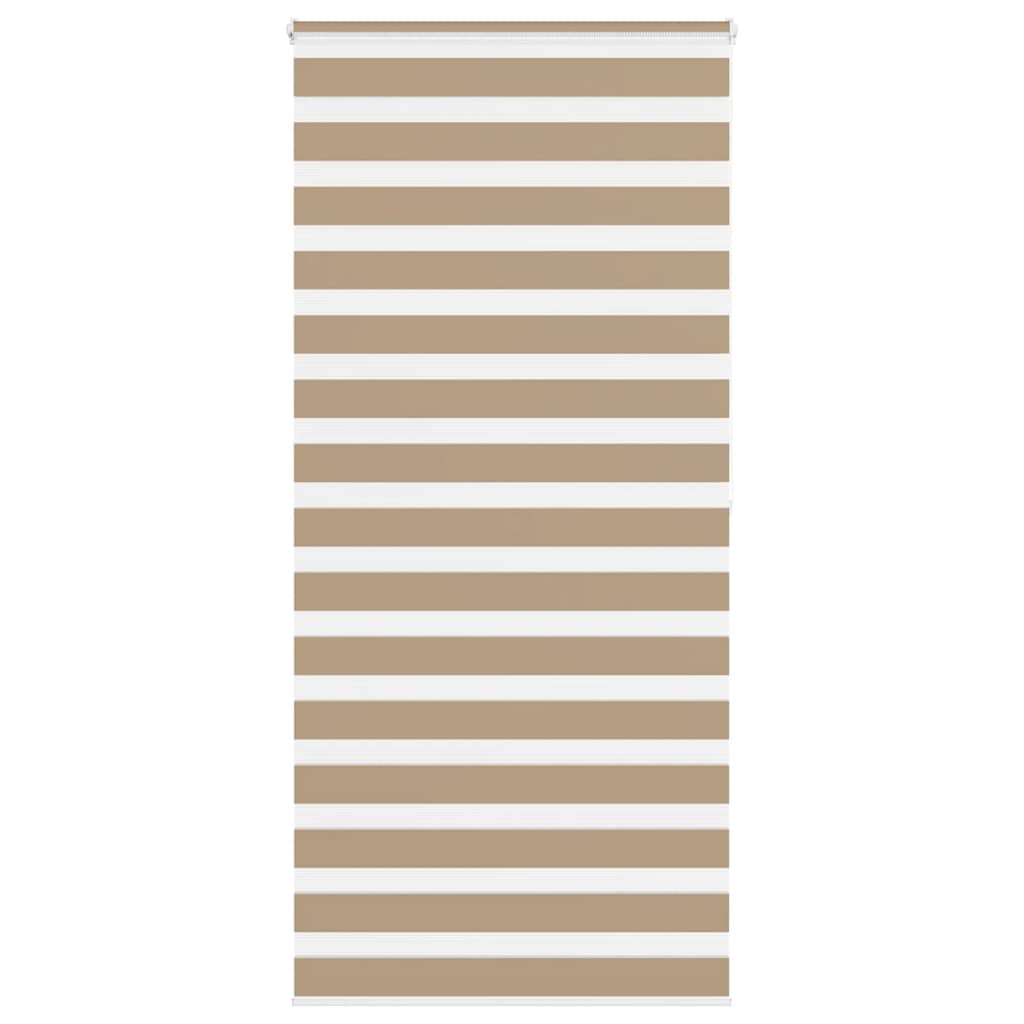 vidaXL Zebra Blind S& Brown 100x200 cm Fabric Width 95.9 cm Polyester