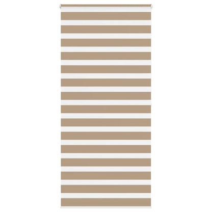 vidaXL Zebra Blind S& Brown 100x200 cm Fabric Width 95.9 cm Polyester