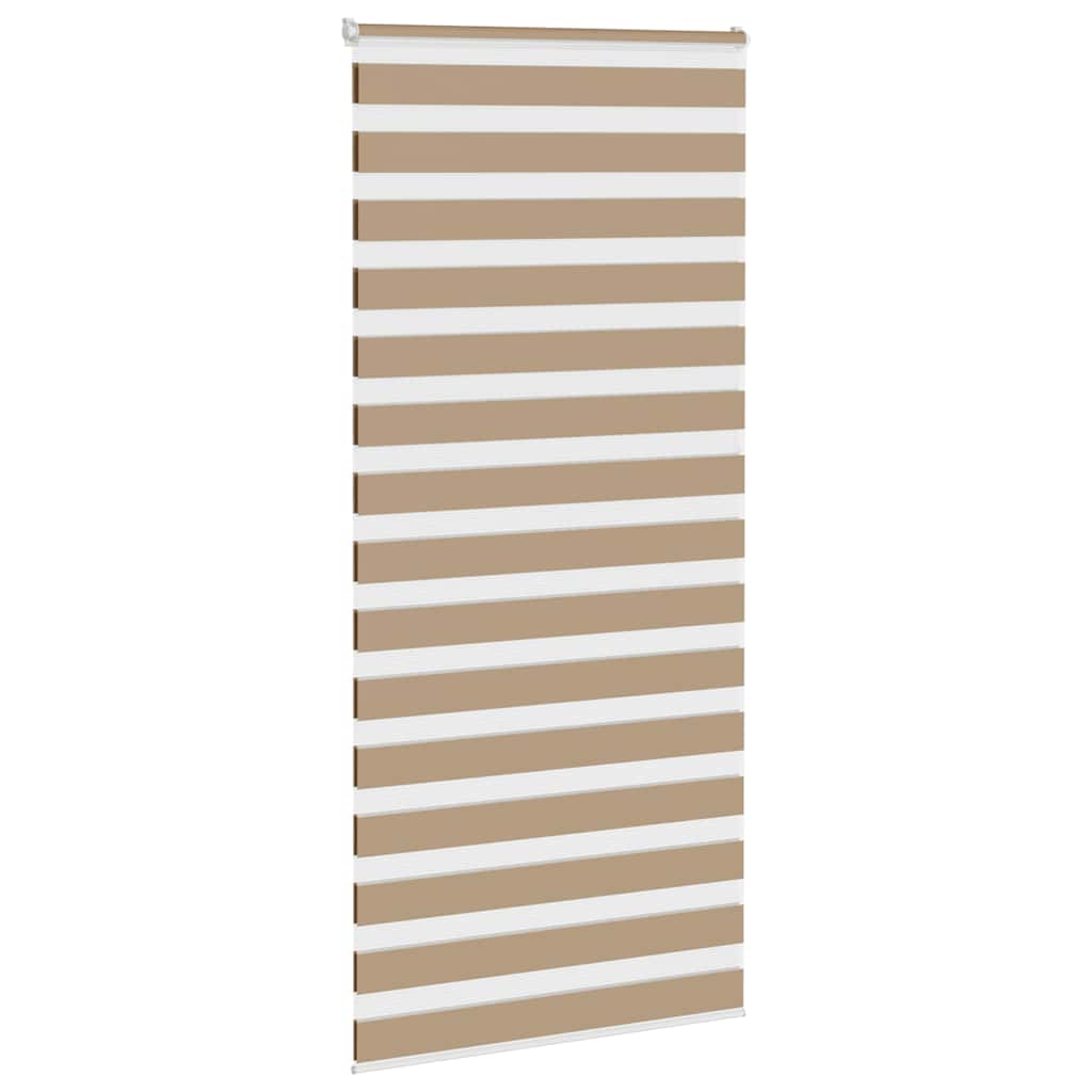 vidaXL Zebra Blind Sand Brown 110x200 cm Fabric Width 105.9 cm