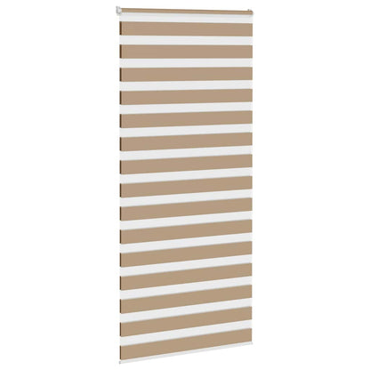 vidaXL Zebra Blind Sand Brown 110x200 cm Fabric Width 105.9 cm