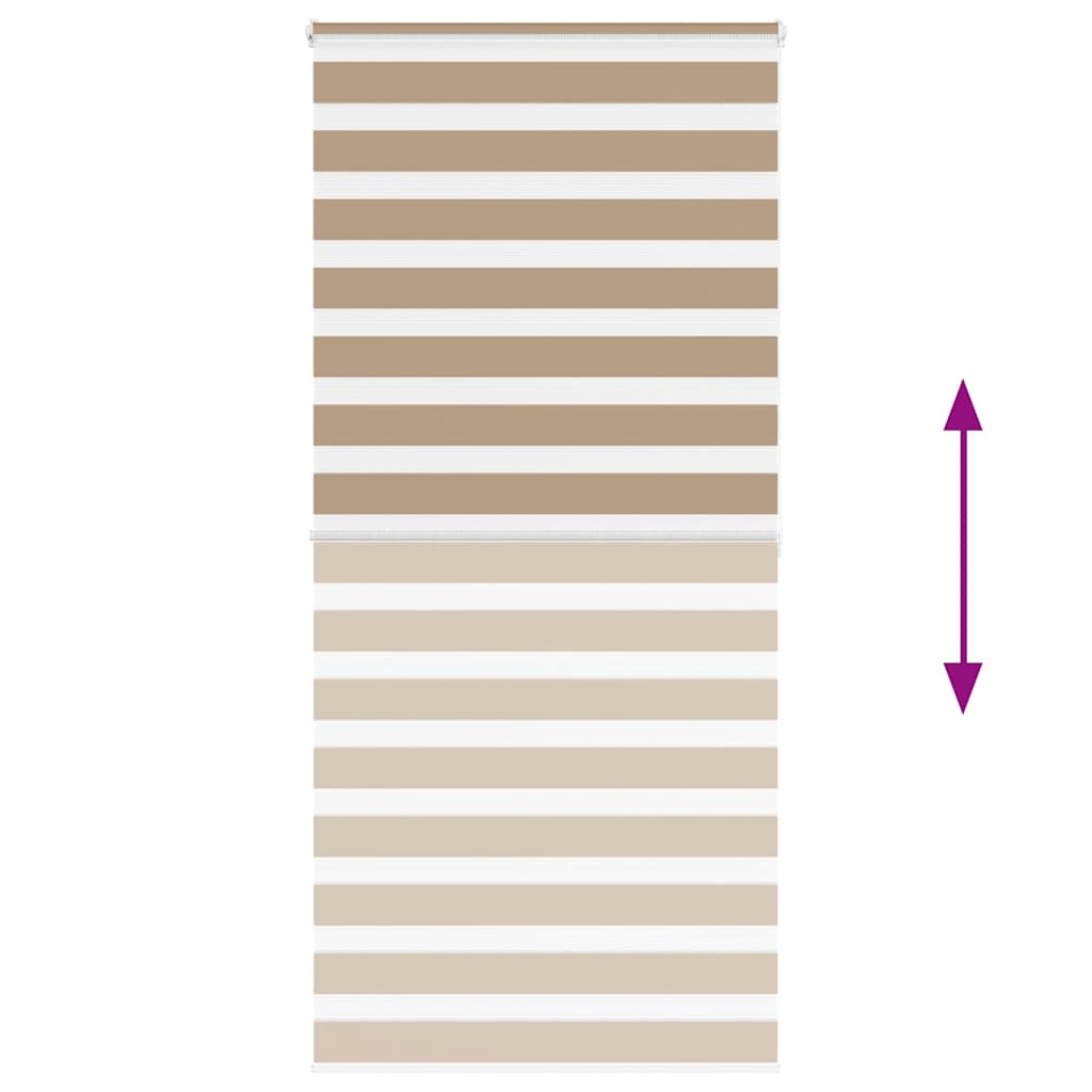 vidaXL Zebra Blind Sand Brown 110x200 cm Fabric Width 105.9 cm