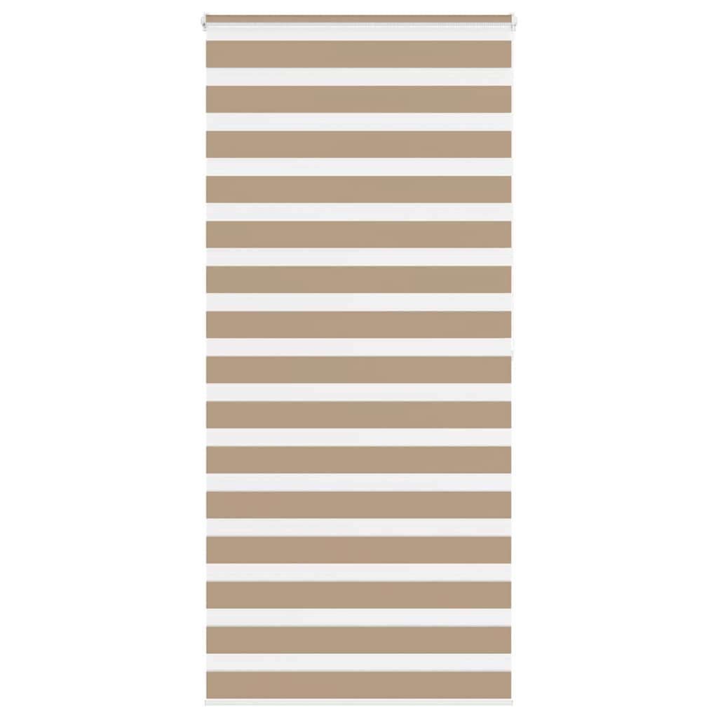 vidaXL Zebra Blind Sand Brown 115x200 cm Fabric Width 110.9 cm
