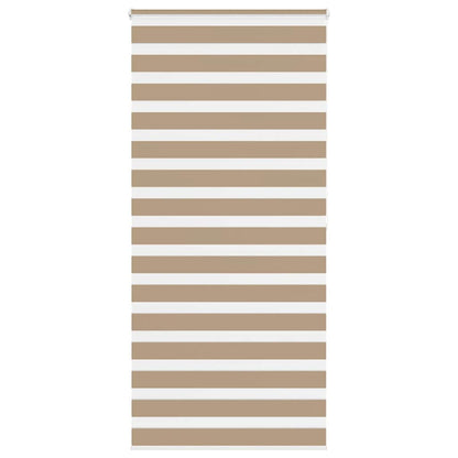 vidaXL Zebra Blind Sand Brown 115x200 cm Fabric Width 110.9 cm