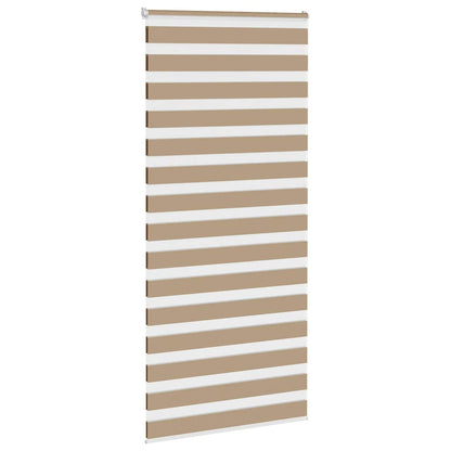 vidaXL Zebra Blind Sand Brown 115x200 cm Fabric Width 110.9 cm