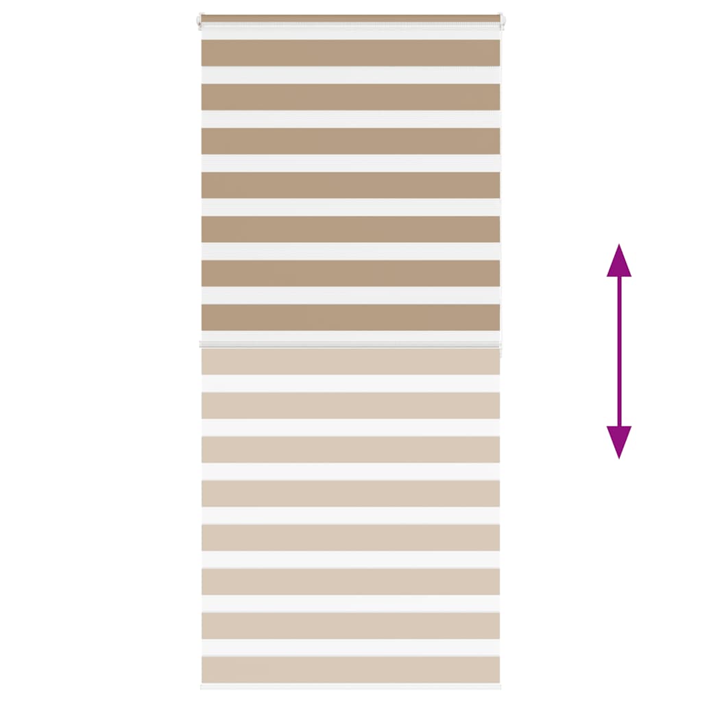 vidaXL Zebra Blind Sand Brown 115x200 cm Fabric Width 110.9 cm