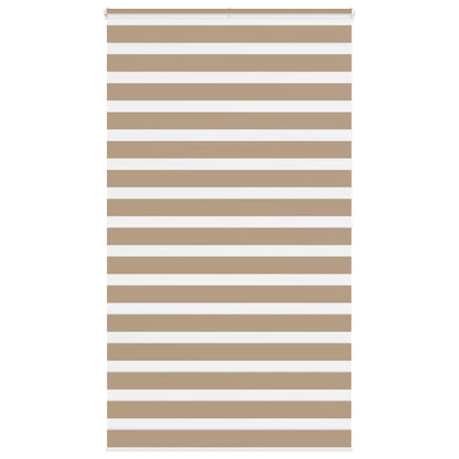 vidaXL Zebra Blind Sand Brown 120x200 cm Fabric Width 115.9 cm Polyester