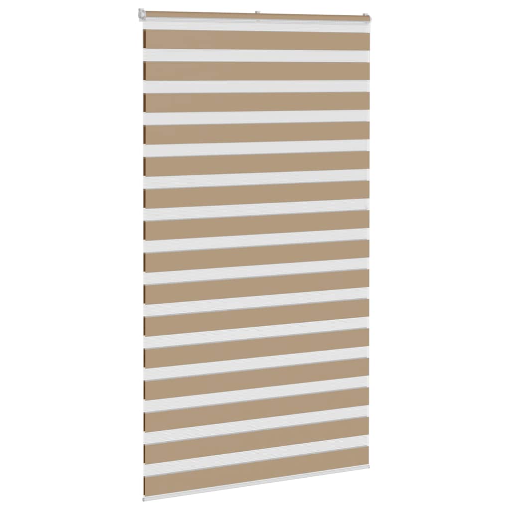 vidaXL Zebra Blind Sand Brown 125x200 cm Fabric Width 120.9 cm
