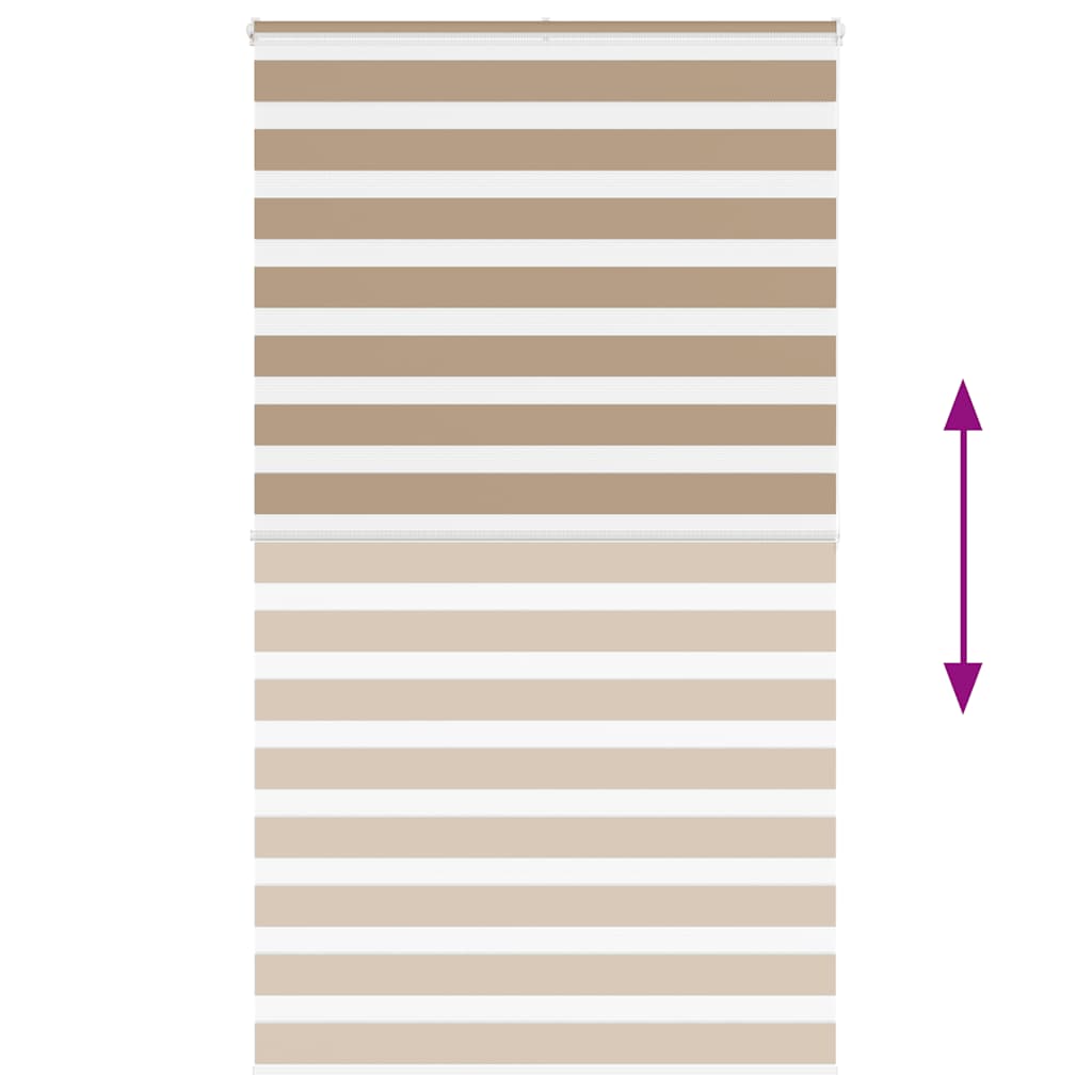 vidaXL Zebra Blind Sand Brown 125x200 cm Fabric Width 120.9 cm