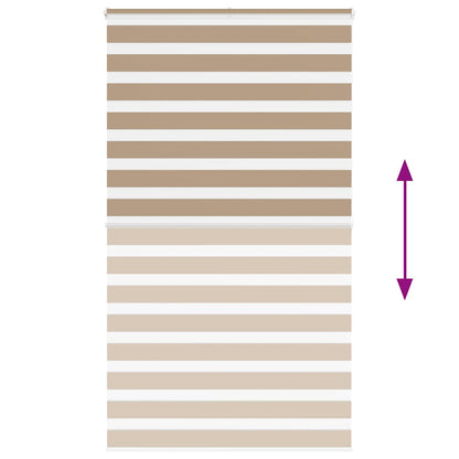 vidaXL Zebra Blind Sand Brown 125x200 cm Fabric Width 120.9 cm