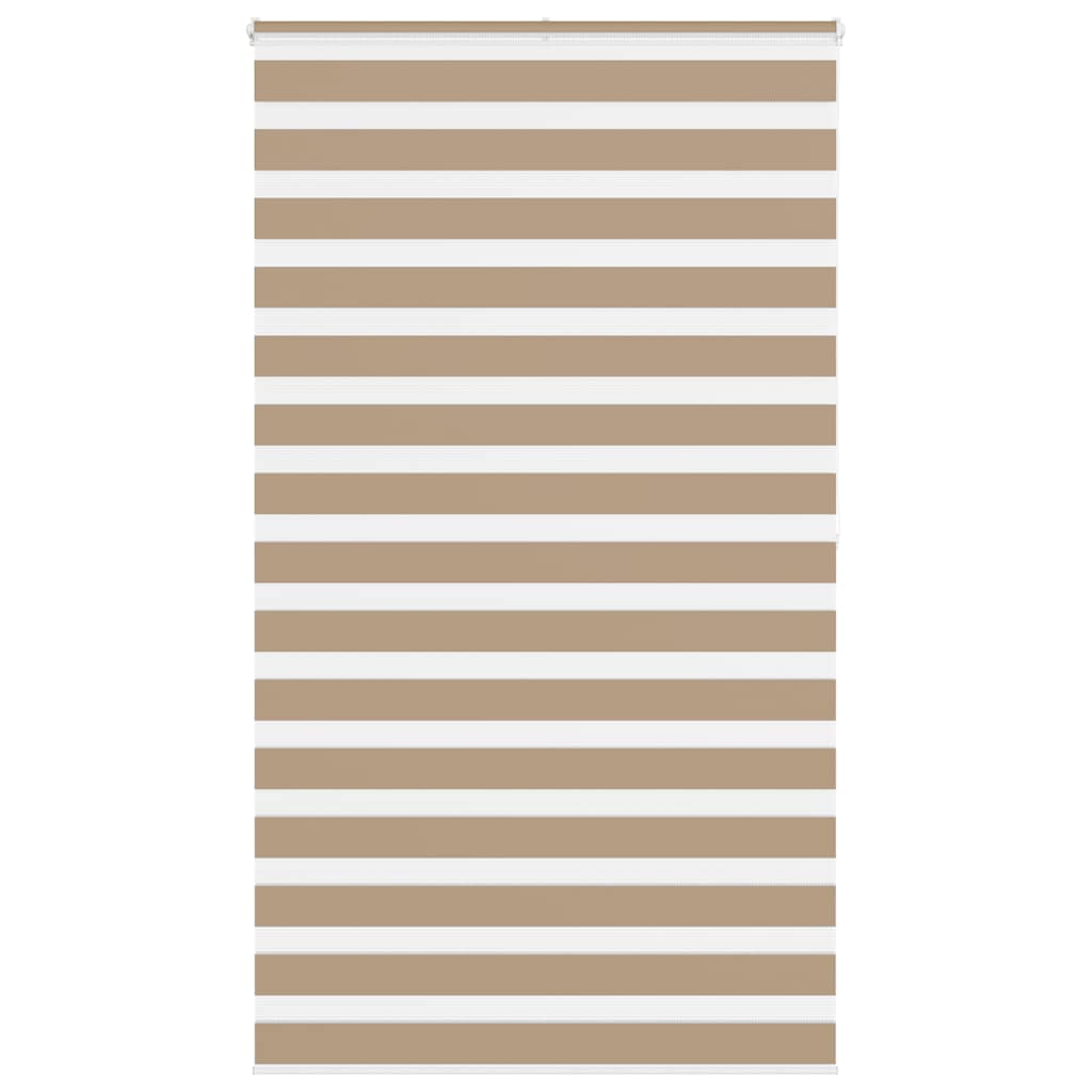 vidaXL Zebra Blind Sand Brown 135x200 cm Fabric Width 130.9 cm Polyester
